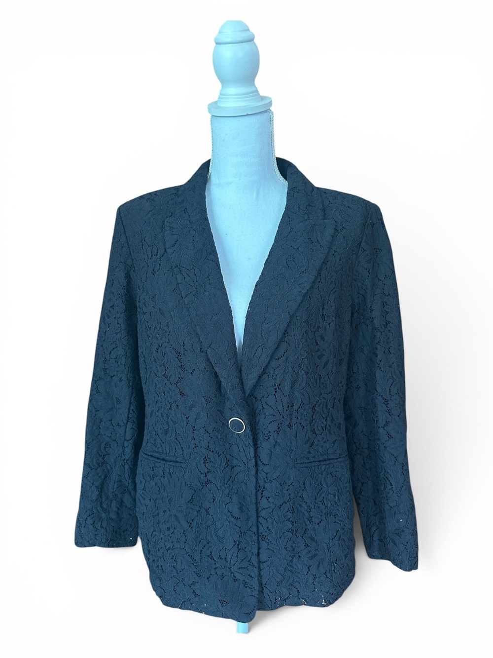 G by Giuliana Black Lace Blazer